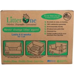 Litter One Biodegradable Disposable Cat Litter Box Kit -Purrfect Litter Shop 262935 PT4. AC SS1800 V1606806132