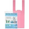 Doggie Walk Bags Citrus Scented Tie Handle Cat Litter Bags, Pink, 140 Count
