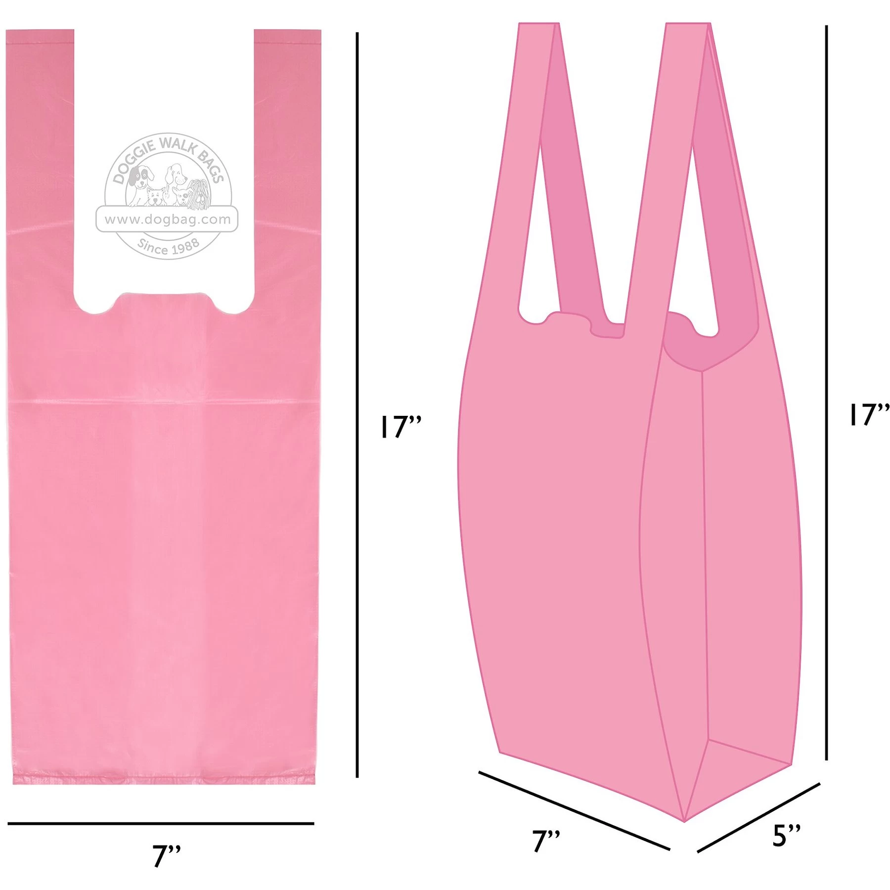 Doggie Walk Bags Citrus Scented Tie Handle Cat Litter Bags, Pink, 140 Count 4 Doggie Walk Bags Citrus Scented Tie Handle Cat Litter Bags, Pink, 140 Count - Image 3