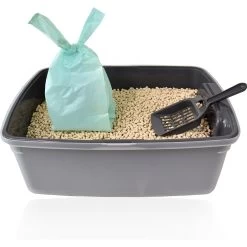 Doggie Walk Bags Sea Spray & Citrus Scented Tie Handle Cat Litter Bags, Multi Color, 72 Count -Purrfect Litter Shop 264761 PT5. AC SS1800 V1610755378