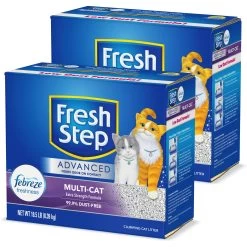 Fresh Step Advanced Multi-Cat Febreze Freshness Scented Clumping Clay Cat Litter, 18.5-lb Box