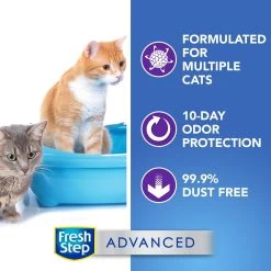 Fresh Step Advanced Multi-Cat Febreze Freshness Scented Clumping Clay Cat Litter, 18.5-lb Box -Purrfect Litter Shop 266338 PT4. AC SS1800 V1694455087