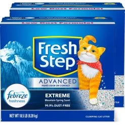 Fresh Step Advanced Extreme Mountain Spring Scented Clumping Clay Cat Litter, 18.5-lb Box