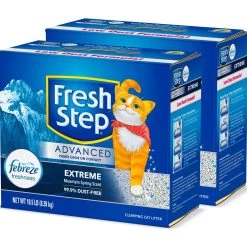 Fresh Step Advanced Extreme Mountain Spring Scented Clumping Clay Cat Litter, 18.5-lb Box -Purrfect Litter Shop 266341 PT8. AC SS1800 V1694455089