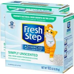 Fresh Step Advanced Simply Unscented Clumping Clay Cat Litter, 18.5-lb Box -Purrfect Litter Shop 266344 PT8. AC SS1800 V1694458830