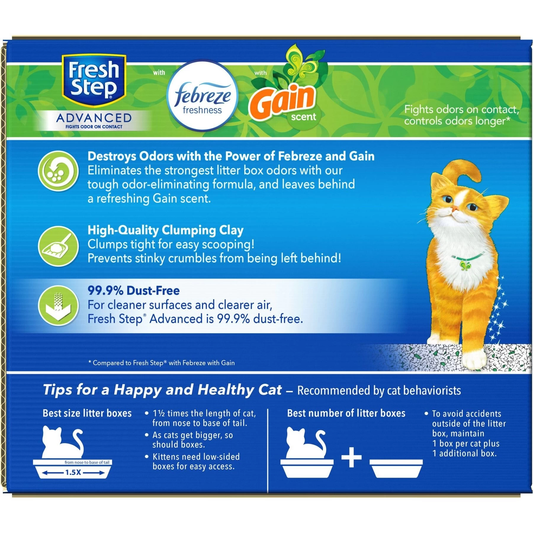 Fresh Step Advanced Refreshing Gain Scented Clumping Clay Cat Litter, 18.5-lb Box, 2 Pack 4 Fresh Step Advanced Refreshing Gain Scented Clumping Clay Cat Litter, 18.5-lb Box, 2 Pack - Image 2