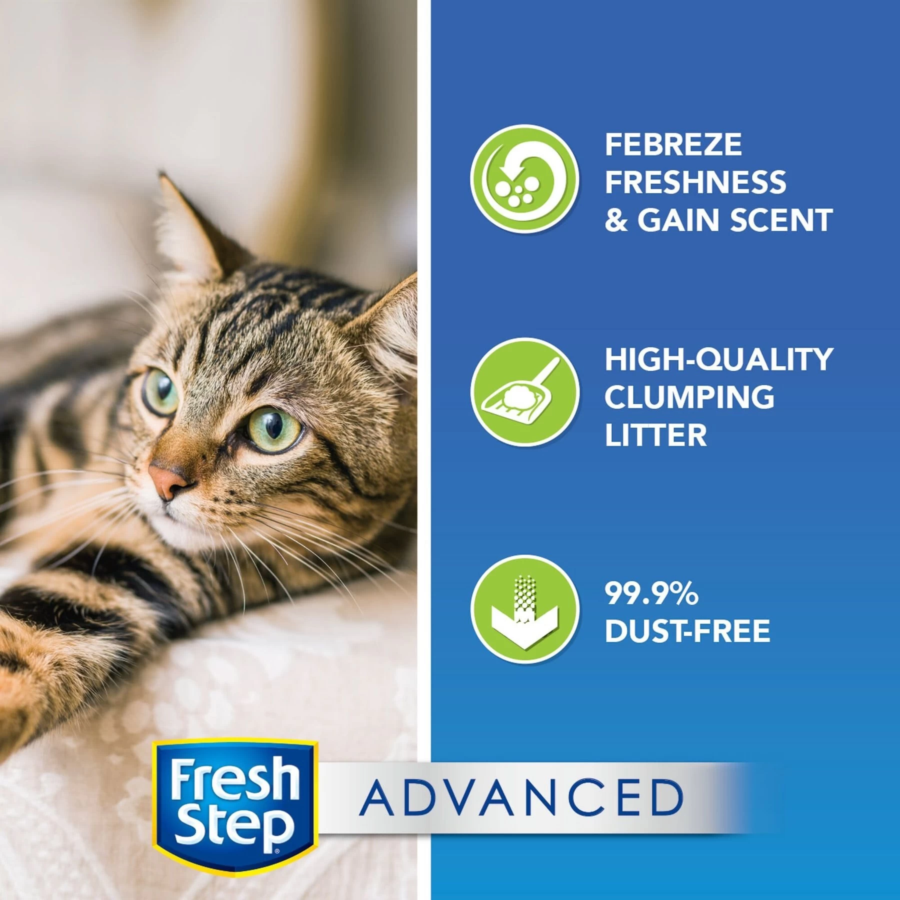 Fresh Step Advanced Refreshing Gain Scented Clumping Clay Cat Litter, 18.5-lb Box, 2 Pack 9 Fresh Step Advanced Refreshing Gain Scented Clumping Clay Cat Litter, 18.5-lb Box, 2 Pack - Image 7