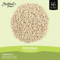 Natural Paw Unscented Tofu Cat Litter, 4.5-lb Bag, Case Of 4 -Purrfect Litter Shop 267412 PT7. AC SS1800 V1646780054