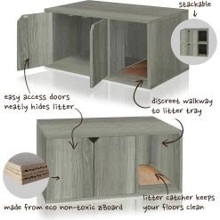 Way Basics ZBoard Paperboard Modern Enclosed Cat Litter Box -Purrfect Litter Shop 280425 PT3. AC SS1800 V1690291580