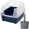 Frisco Plastic Litter Scooper With Caddy & IRIS USA Open Top Litter Box With Scatter Shield -Purrfect Litter Shop 298166 MAIN. AC SS1800 V1623198146
