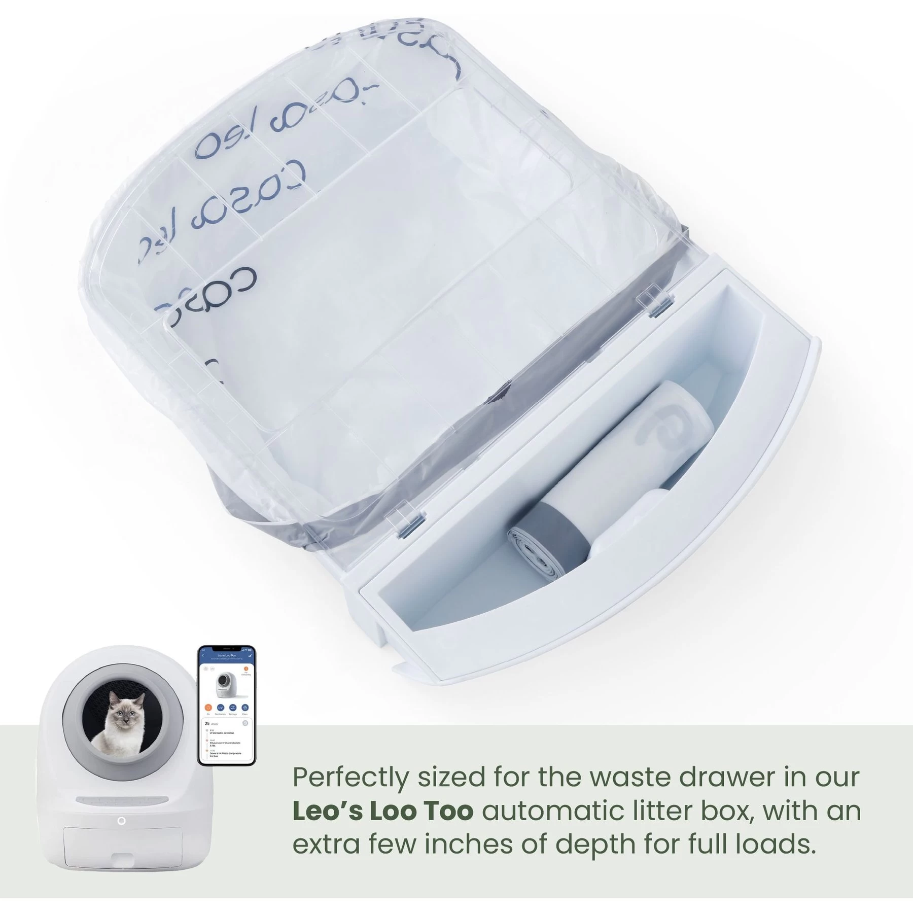 Casa Leo Leo's Loo Drawstring Waste Drawer Liners For Automatic Self-Cleaning Litter Boxes 6 Casa Leo Leo's Loo Drawstring Waste Drawer Liners For Automatic Self-Cleaning Litter Boxes - Image 4