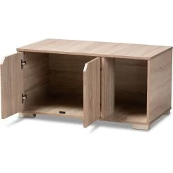 Baxton Studio Elie 2-Door Cat Litter Box Cover House -Purrfect Litter Shop 307842 PT3. AC SS1800 V1624311769