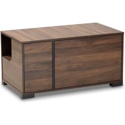 Baxton Studio Vere 2-Door Cat Litter Box Cover House -Purrfect Litter Shop 307851 PT2. AC SS1800 V1624311488