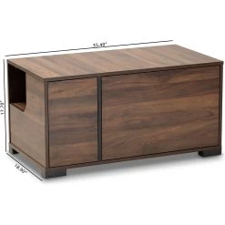 Baxton Studio Vere 2-Door Cat Litter Box Cover House -Purrfect Litter Shop 307851 PT7. AC SS1800 V1624311214