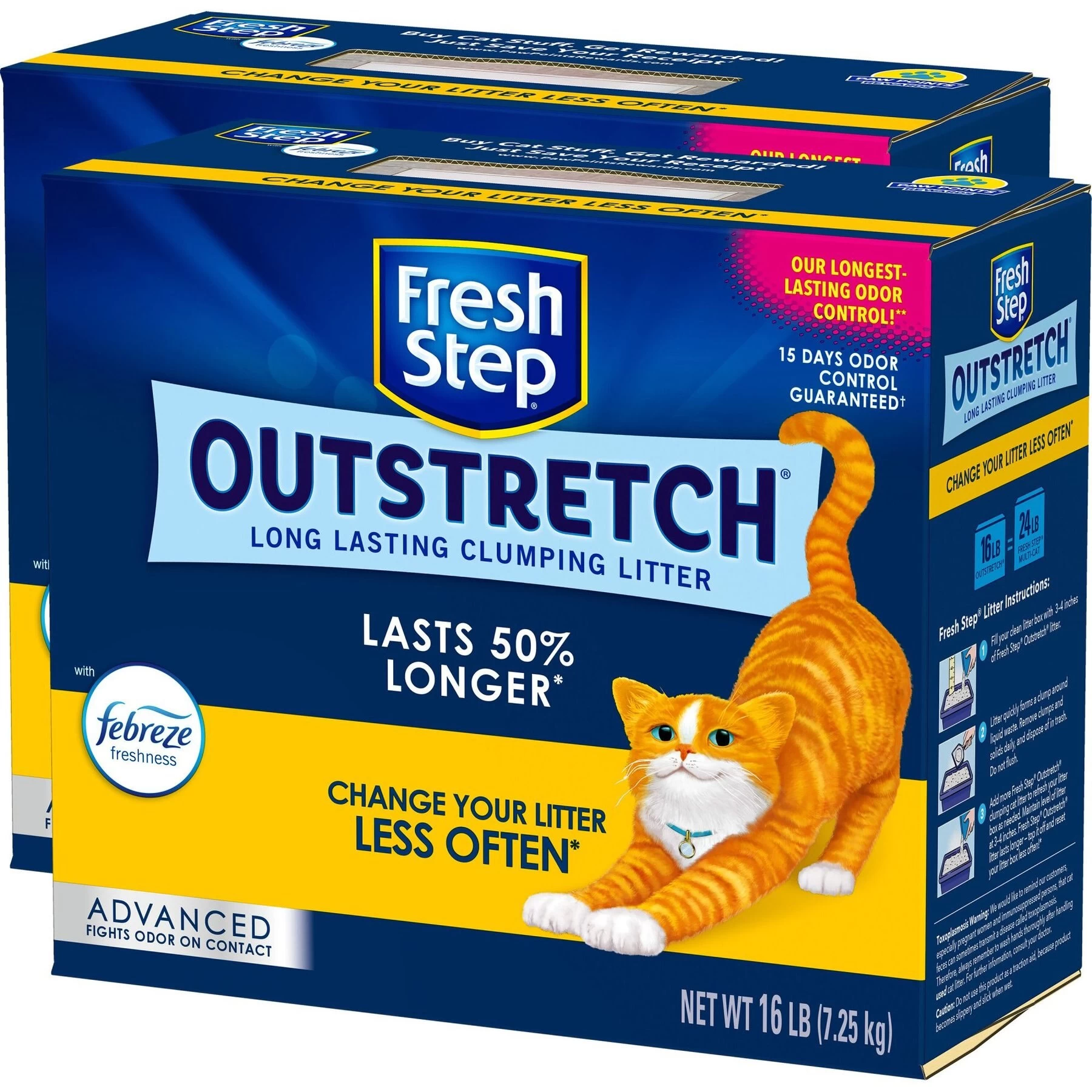 Fresh Step Outstretch Advanced Concentrated Febreze Freshness Scented Clumping Clay Cat Litter 11 Fresh Step Outstretch Advanced Concentrated Febreze Freshness Scented Clumping Clay Cat Litter - Image 9
