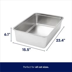 Frisco Stainless Steel Cat Litter Box 8 Frisco Stainless Steel Cat Litter Box -Purrfect Litter Shop 309857 PT1. AC SS1800 V1675279579