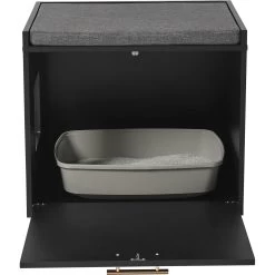 Frisco Drop Down Door Bench Cat Litter Box Cover -Purrfect Litter Shop 322629 PT3. AC SS1800 V1653422222
