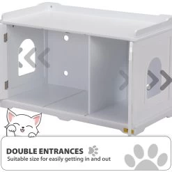Coziwow By Jaxpety Wooden Storage Bench Cat Litter Box -Purrfect Litter Shop 333351 PT8. AC SS1800 V1681827836