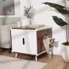 Frisco Mid-Century Modern Side Table Cat Litter Box Cover -Purrfect Litter Shop 334645 MAIN. AC SS1800 V1657656875