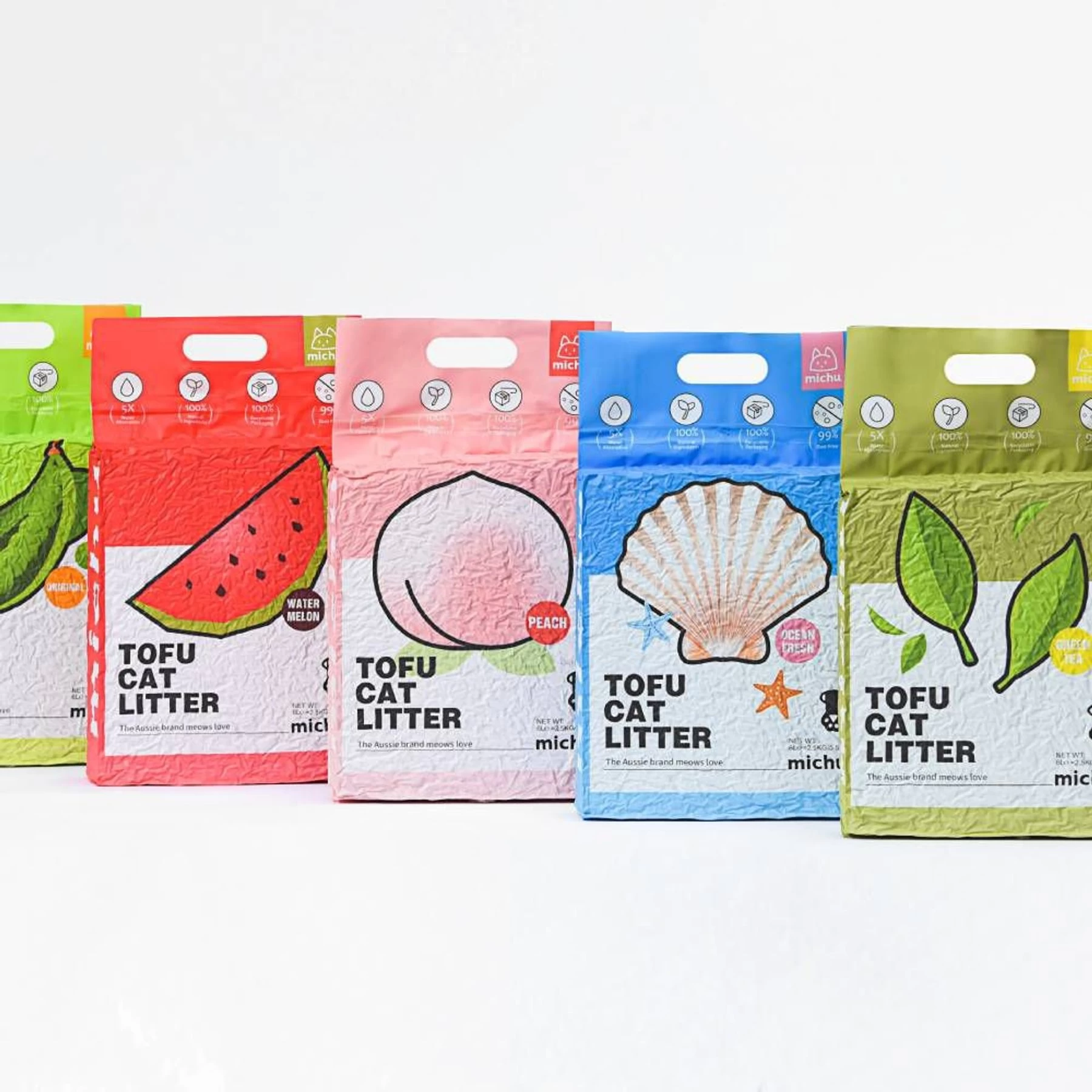 Michu Natural Clumping Flushable Tofu Cat Litter, 5.5-lbs Bag 4 Michu Natural Clumping Flushable Tofu Cat Litter, 5.5-lbs Bag - Image 2