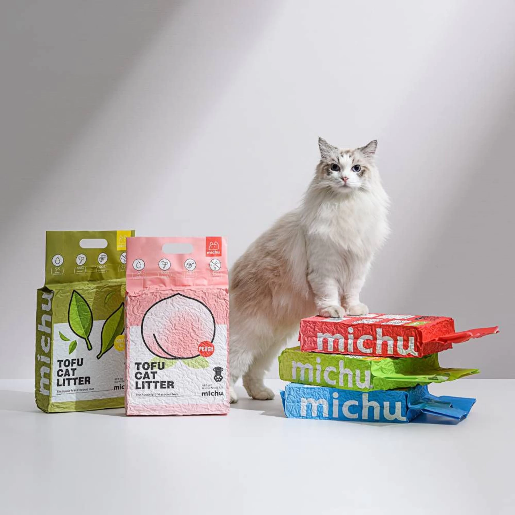 Michu Natural Clumping Flushable Tofu Cat Litter, 5.5-lbs Bag 7 Michu Natural Clumping Flushable Tofu Cat Litter, 5.5-lbs Bag - Image 5