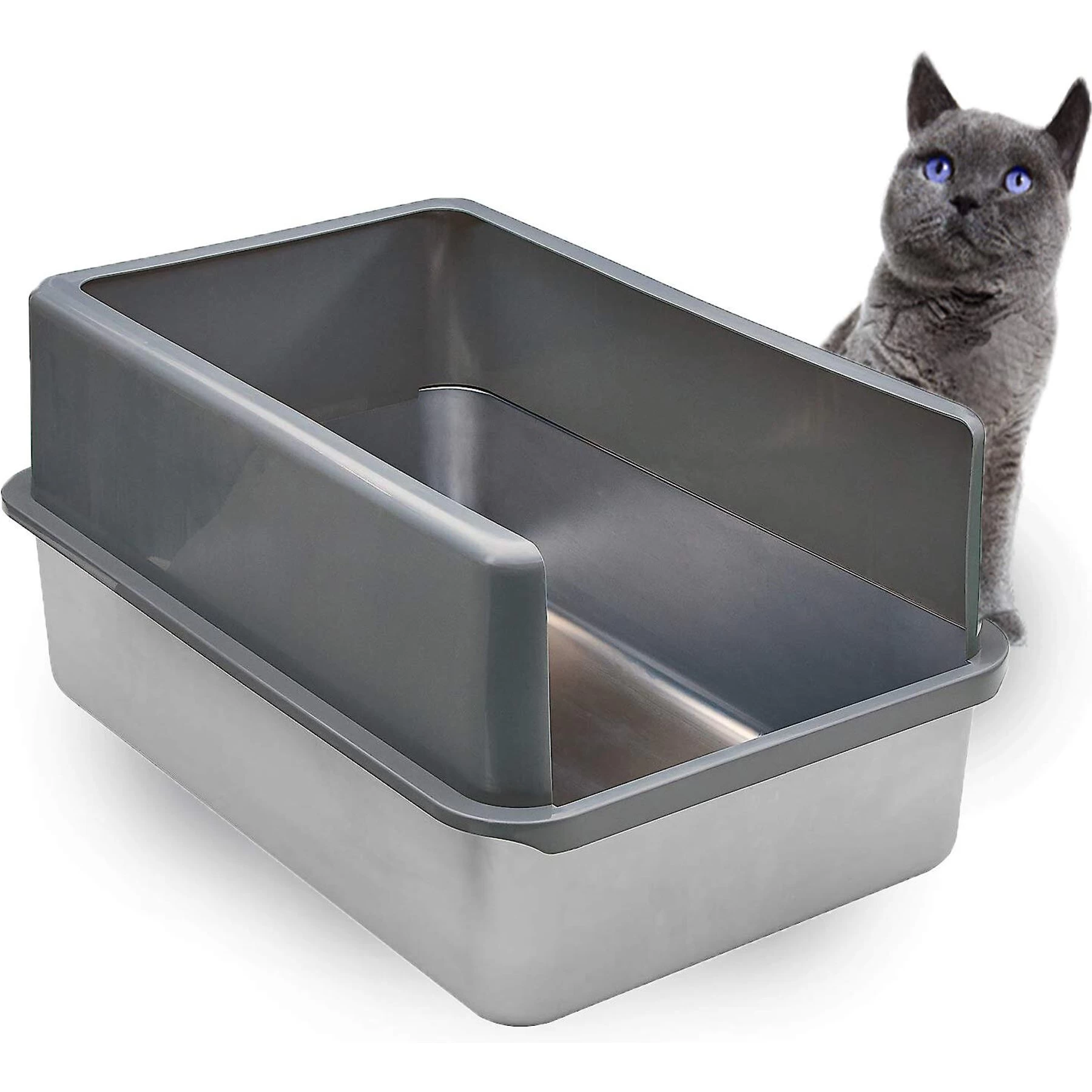 IPrimio Stainless Steel Cat Litter Box, X-Large 3 IPrimio Stainless Steel Cat Litter Box, X-Large