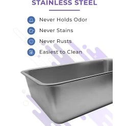 IPrimio Stainless Steel Cat Litter Box, X-Large 11 IPrimio Stainless Steel Cat Litter Box, X-Large -Purrfect Litter Shop 352817 PT2. AC SS1800 V1642529486