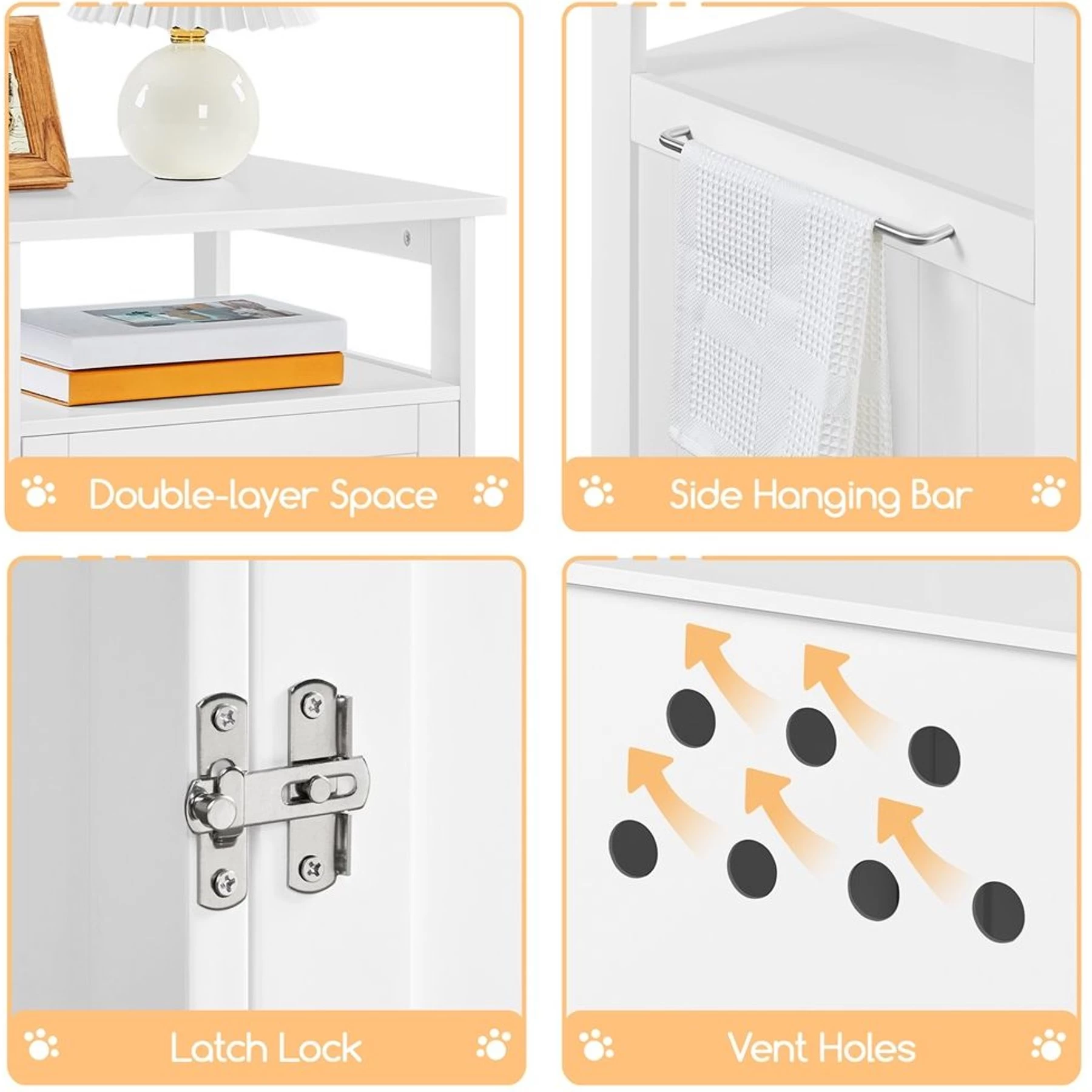 Yaheetech End Table Cat Litter Box Enclosure With Wooden Structure Open Shelf 6 Yaheetech End Table Cat Litter Box Enclosure With Wooden Structure Open Shelf - Image 4