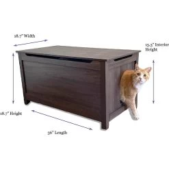 Designer Pet Products Parker Designer Wood Catbox Furniture Litter Box Enclosure, 36-in -Purrfect Litter Shop 362058 PT8. AC SS1800 V1643210489