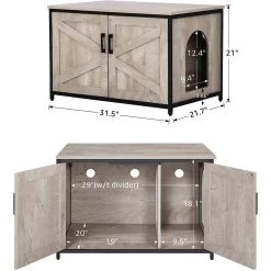 Unipaws Cat Litter Box Enclosure With Top Opening, Weathered Gray 13 Unipaws Cat Litter Box Enclosure With Top Opening, Weathered Gray -Purrfect Litter Shop 373041 PT3. AC SS1800 V1650094610