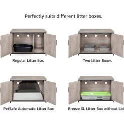 Unipaws Cat Litter Box Enclosure With Top Opening, Weathered Gray 17 Unipaws Cat Litter Box Enclosure With Top Opening, Weathered Gray -Purrfect Litter Shop 373041 PT7. AC SS1800 V1657657614