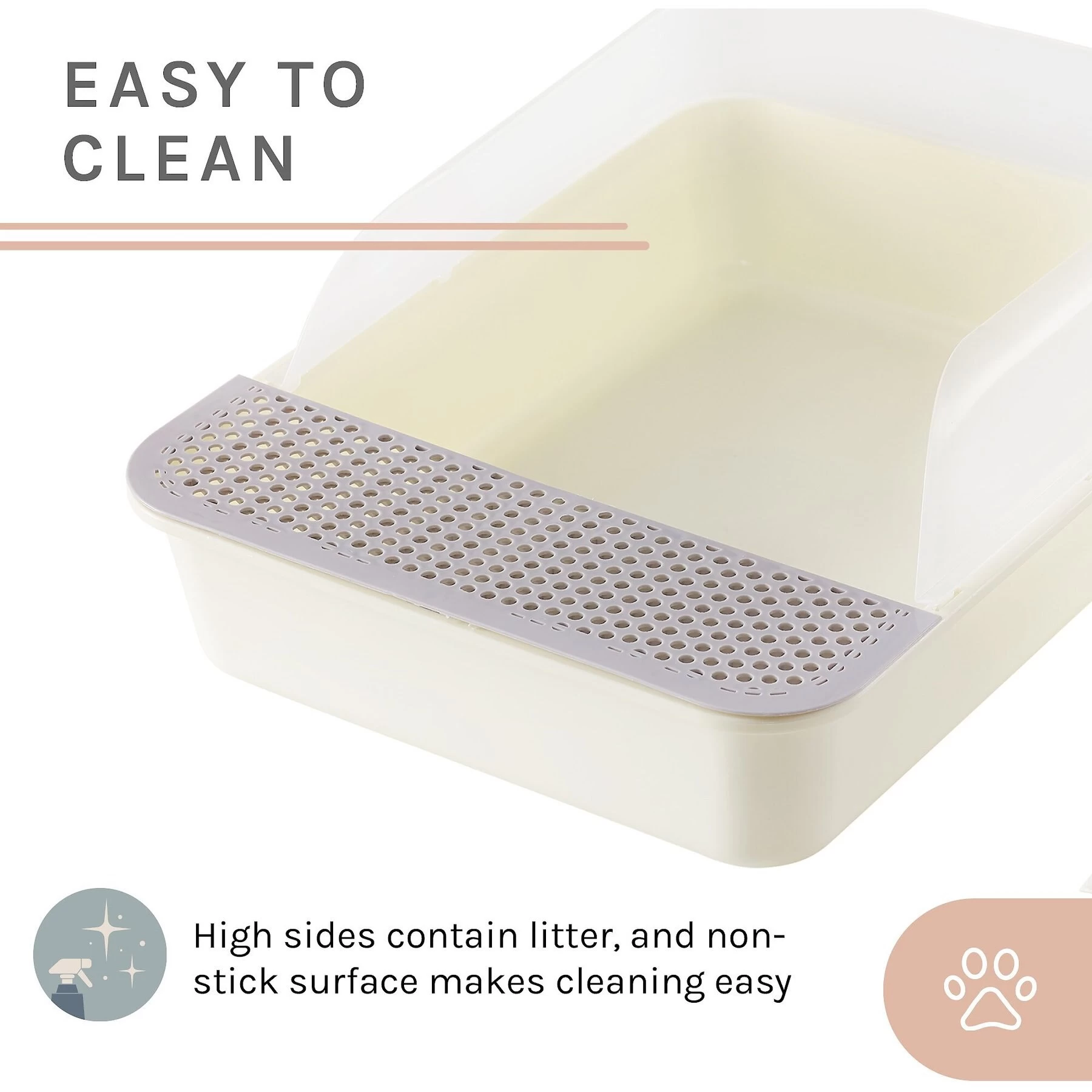 Sam's Pets Helix Cat Litter Box, White 9 Sam's Pets Helix Cat Litter Box, White - Image 7