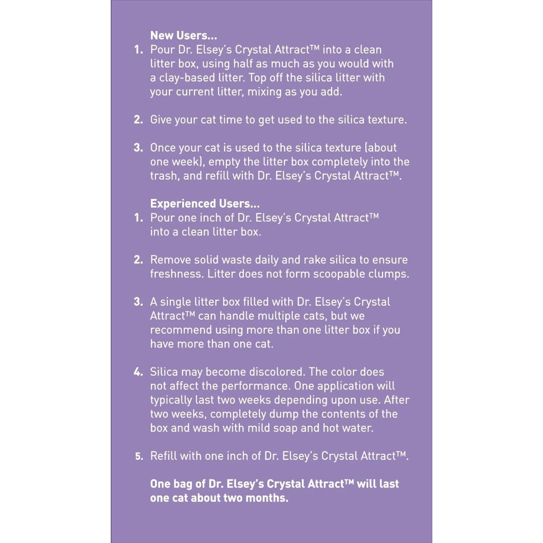 Dr. Elsey's Crystal Attract Long-Hair Crystal Cat Litter 7 Dr. Elsey's Crystal Attract Long-Hair Crystal Cat Litter - Image 5