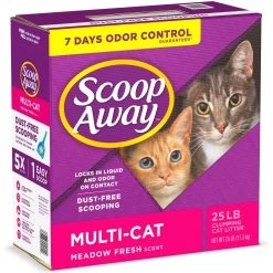 Scoop Away Multi-Cat Meadow Fresh Scented Clumping Clay Cat Litter -Purrfect Litter Shop 49010 PT5. AC SS1800 V1694464706