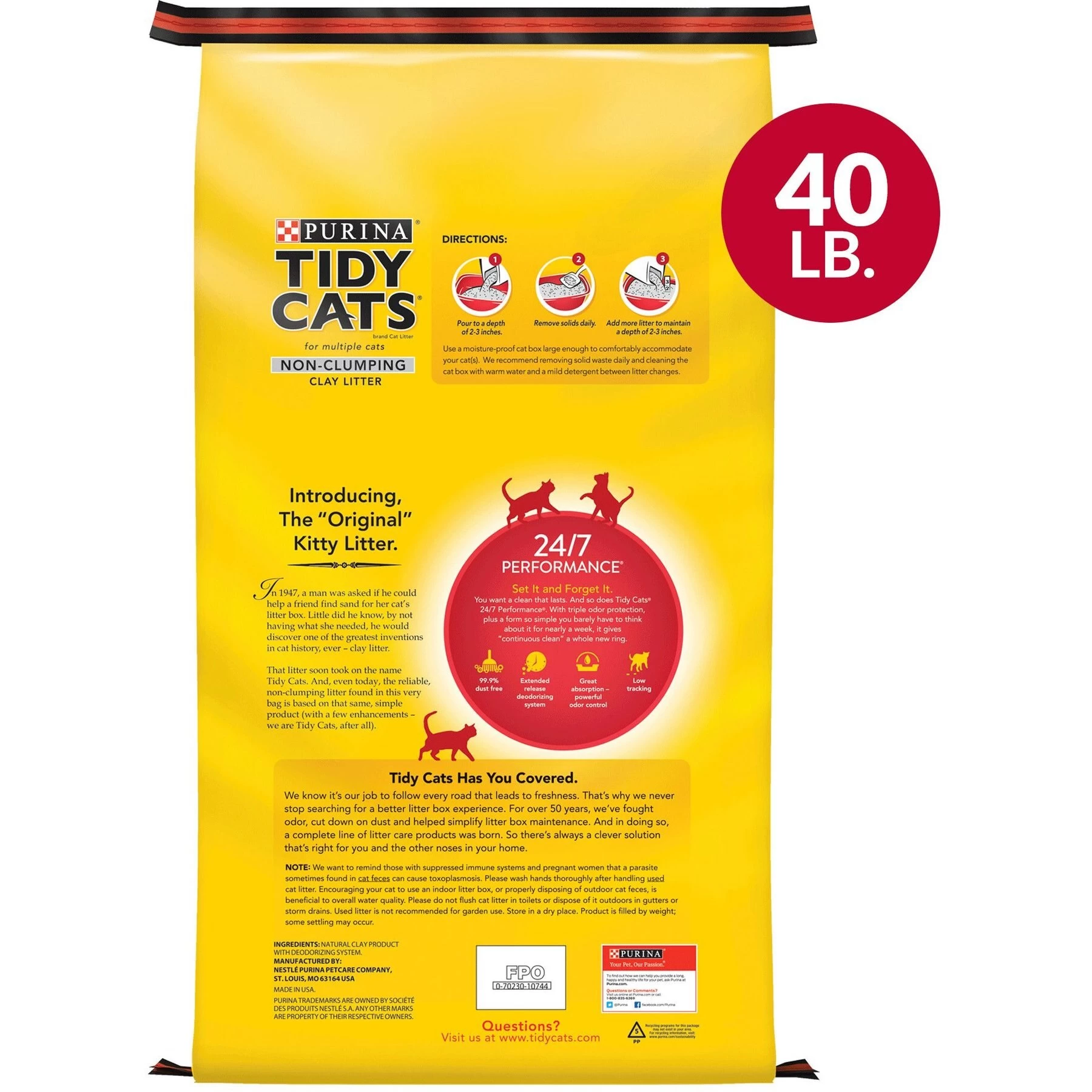 Tidy Cats 24/7 Performance Scented Non-Clumping Clay Cat Litter 5 Tidy Cats 24/7 Performance Scented Non-Clumping Clay Cat Litter - Image 3