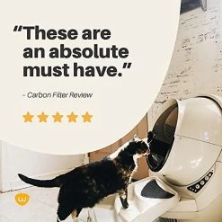 Litter-Robot 3 Cat Litter Box Carbon Filters, 6 Count -Purrfect Litter Shop 535294 PT4. AC SS1800 V1651180326