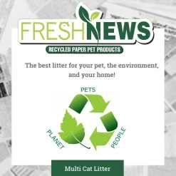 Fresh News Non-Clumping Scented Paper Cat Litter, 25-lb Bag 19 Fresh News Non-Clumping Scented Paper Cat Litter, 25-lb Bag -Purrfect Litter Shop 539206 PT8. AC SS1800 V1667519299
