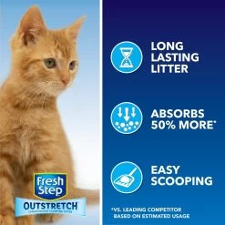 Fresh Step Outstretch Simply Unscented Cat Litter, 26-lb Box -Purrfect Litter Shop 605102 PT7. AC SS1800 V1694463426