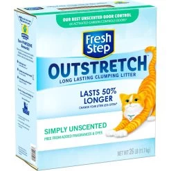 Fresh Step Outstretch Simply Unscented Cat Litter, 26-lb Box -Purrfect Litter Shop 605102 PT8. AC SS1800 V1694454602