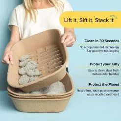 Kitty Sift Disposable Sifting Cat Litter Box Kit -Purrfect Litter Shop 613294 PT2. AC SS1800 V1663713540