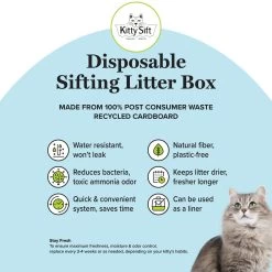 Kitty Sift Disposable Sifting Cat Litter Box Kit -Purrfect Litter Shop 613294 PT7. AC SS1800 V1663712098