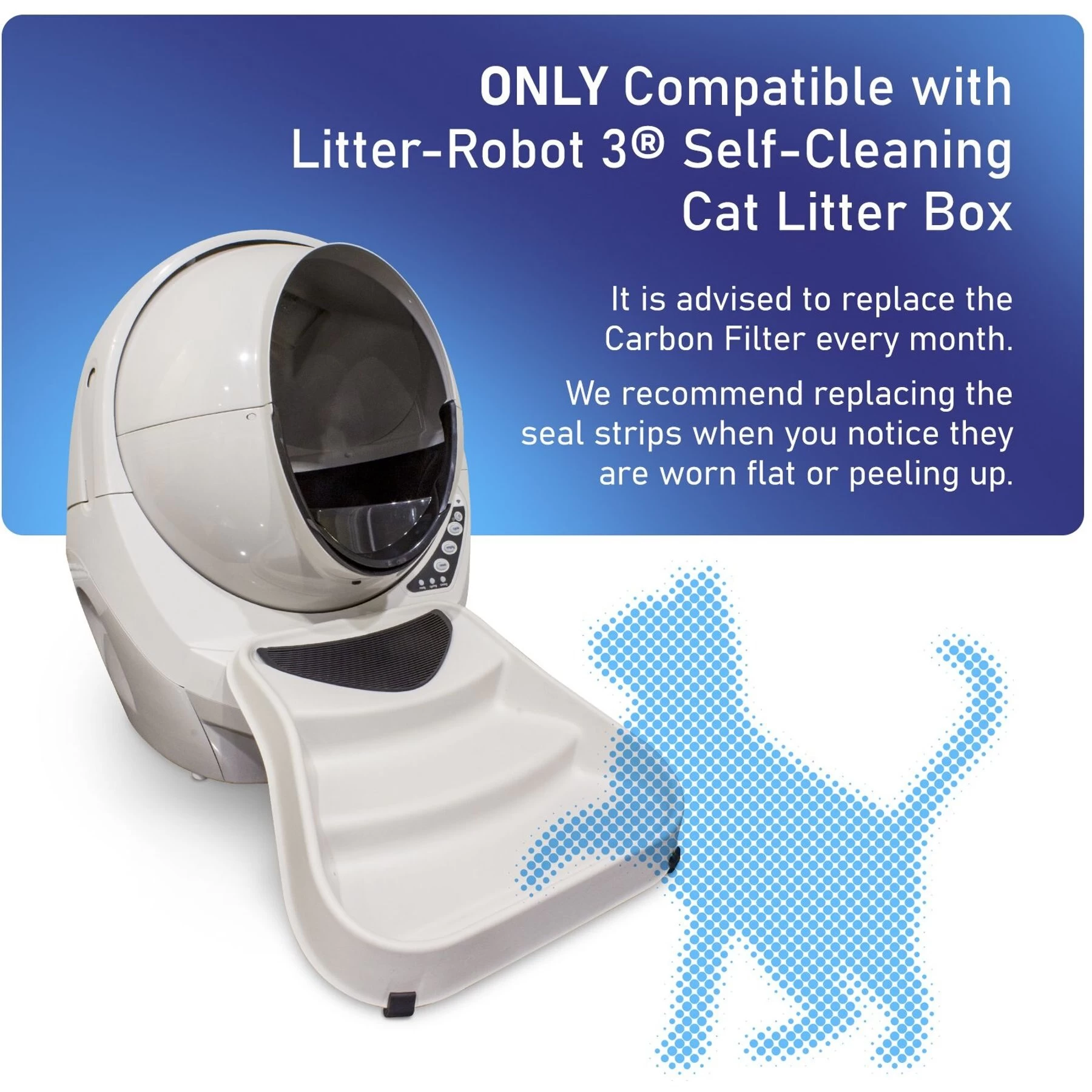 Pet Standard Replacement Carbon Filters & Seal Strip Set Compatible With Litter-Robot 3 Self-Cleaning Cat Litter Box, 10 Count 6 Pet Standard Replacement Carbon Filters & Seal Strip Set Compatible With Litter-Robot 3 Self-Cleaning Cat Litter Box, 10 Count - Image 4