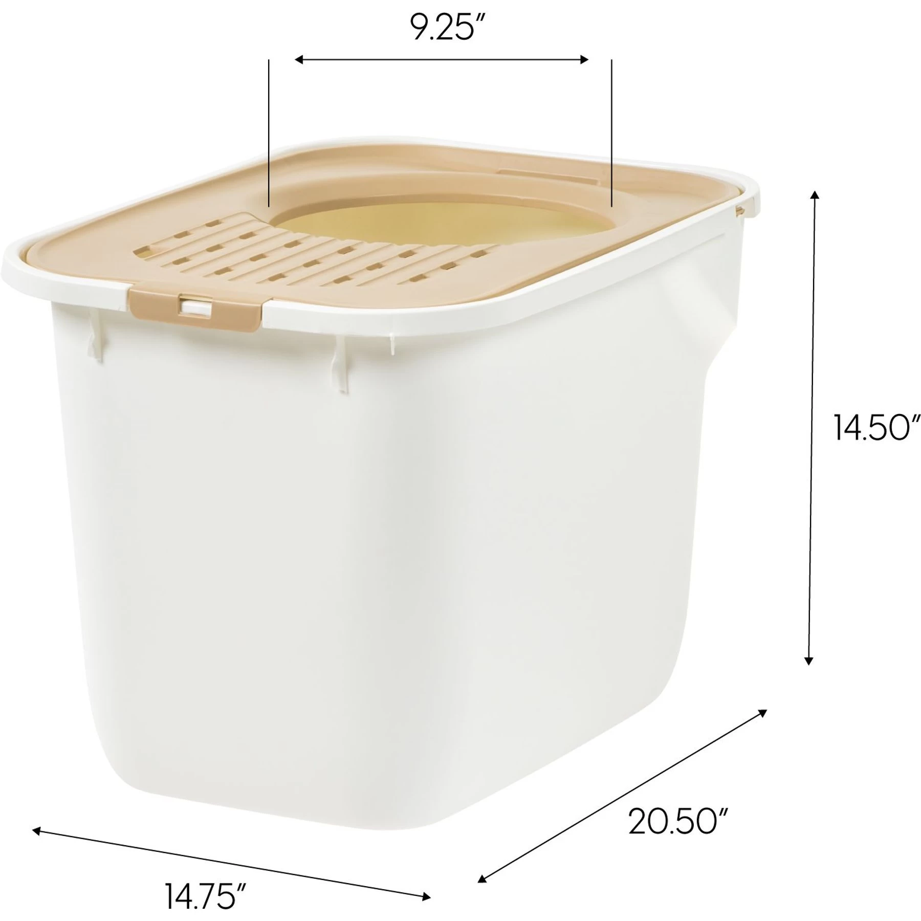 IRIS USA Large Square Top Entry Cat Litter Box 4 IRIS USA Large Square Top Entry Cat Litter Box - Image 2