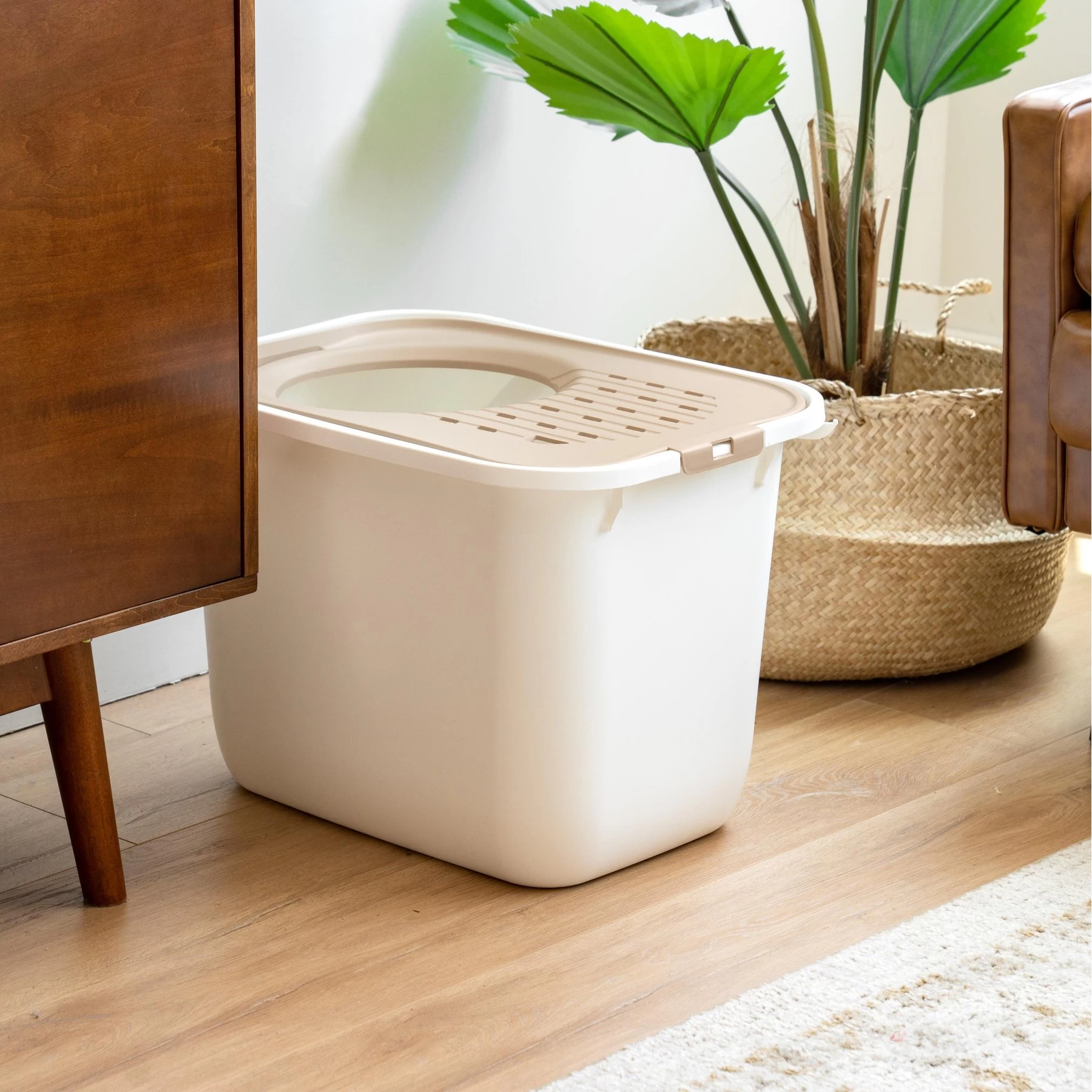 IRIS USA Large Square Top Entry Cat Litter Box 6 IRIS USA Large Square Top Entry Cat Litter Box - Image 4