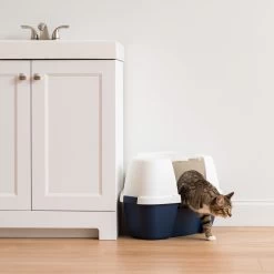 IRIS USA Hooded Corner Cat Litter Box With Front Door Flap 17 IRIS USA Hooded Corner Cat Litter Box With Front Door Flap -Purrfect Litter Shop 645502 PT6. AC SS1800 V1685468730