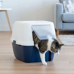 IRIS USA Jumbo Enclosed Hooded Cat Litter Box With Front Door Flap -Purrfect Litter Shop 645518 PT2. AC SS1800 V1687785446