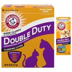 Arm & Hammer Litter Double Duty Scented Clumping Clay Cat Litter & Arm & Hammer Litter Baking Soda Double Duty Cat Litter Deodorizer