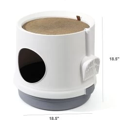 Hanamya Cat Litter Box With Scoop & Scratcher -Purrfect Litter Shop 677142 PT3. AC SS1800 V1680729844