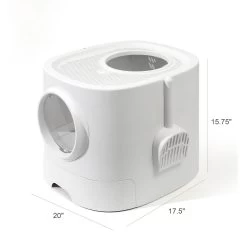 Hanamya Cat Front Entry Top Exit Cat Litter Box With Scoop, X-Large -Purrfect Litter Shop 677158 PT3. AC SS1800 V1680728858