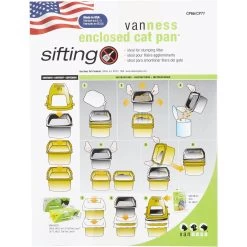 Van Ness Enclosed Sifting Cat Litter Pan -Purrfect Litter Shop 70453 PT7. AC SS1800 V1536764997
